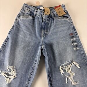 Levi's Light Blue Distressed Flare Jeans